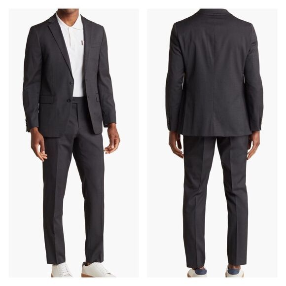 Original Penguin Two Button Wool Blend Two-Piece Suit 36Reg Blazer, 30W Pant - Picture 1 of 11